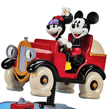 Load image into Gallery viewer, The Bradford Exchange Disney Fun with Mickey Mouse and Minnie Mouse Coin-Op Rides Sculpture Collection Nostalgic Hand-Painted Resin Figurine with Wind-Up Disney Music 6-inches
