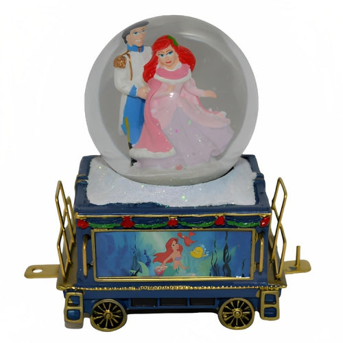 The Bradford Exchange Disney’s Wonderland Express Miniature Snow Globe Collection Issue #12: The Little Mermaid 'Dreams Come True' Handcrafted Snow Globe Train with Music 3 to 4.5-Inches