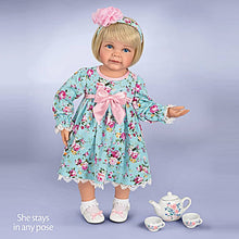 Load image into Gallery viewer, The Ashton-Drake Galleries So Truly Real Tea for Two Toddler Girl Doll Featuring A Finely Tailored Floral Ensemble and Comes with A 3-Piece Porcelain Tea Set and Picnic Blanket - RCE Global Solutions
