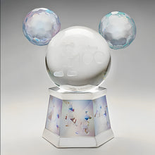 Load image into Gallery viewer, The Bradford Exchange Disney100: 100 Years Of Wonder Sculpture Commemorating a Century of Disney Magic with Mickey Mouse and Friends Stunning 3D Glass Globe with Rotating Rainbow Colors and Faceted Hexagonal Base Featuring Beloved Characters 6.5&quot; W x 8&quot; H - RCE Global Solutions
