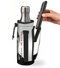 Load image into Gallery viewer, The Bradford Exchange Elvis Bottle With Carrier The King of Rock N Roll Water Bottle Carrier with Back Zip Around Pocket Includes a FREE Stainless Steel Water Bottle 8-inches - RCE Global Solutions

