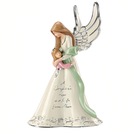 The Bradford Exchange My Daughter My Most Precious Gift Heirloom Porcelain® Musical Angel Figurine with Personalized Birthstone Charm A Melodic Tribute to Unending Love 7.5-inches - RCE Global Solutions