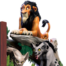 Load image into Gallery viewer, The Bradford Exchange Scar And Hyenas Issue #3 from Disney The Lion King 30th Anniversary Illuminated Bookend Collection Sculptural Movie Scenes 5-inches
