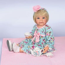 Load image into Gallery viewer, The Ashton-Drake Galleries So Truly Real Tea for Two Toddler Girl Doll Featuring A Finely Tailored Floral Ensemble and Comes with A 3-Piece Porcelain Tea Set and Picnic Blanket - RCE Global Solutions
