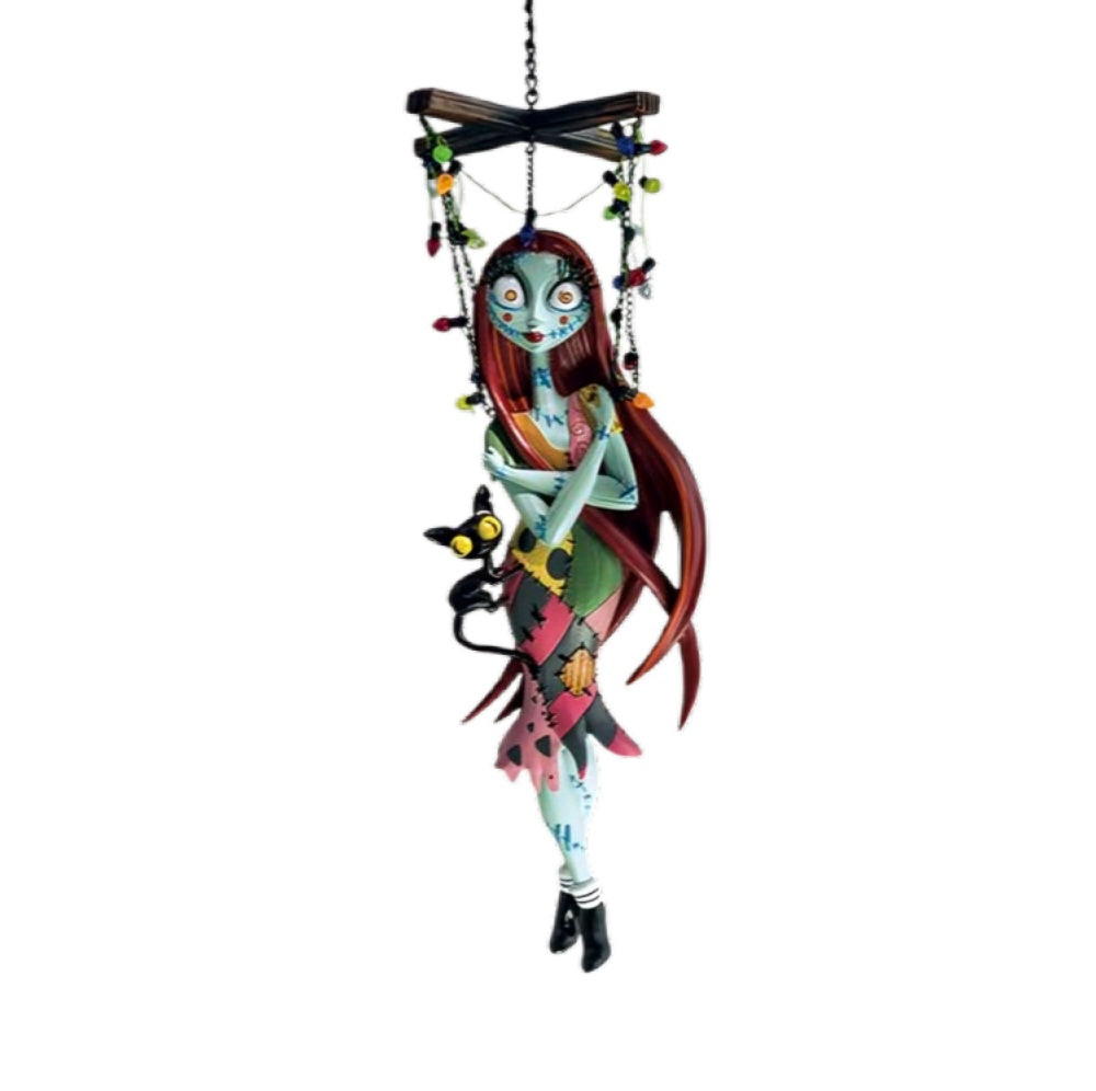 The Bradford Exchange Tim Burton's The Nightmare Before Christmas It's Time for a Good Scare Collection Issue #2: 'Love Beneath the Stars' Handcrafted Marionette Figurine with Christmas Lights 12-Inches