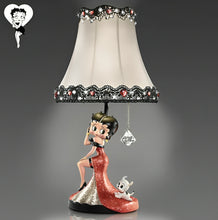 Load image into Gallery viewer, The Bradford Exchange Betty Boop &quot;De-light-fully Dolled Up&quot; Accent Lamp with Glam Red Gown Handcrafted Corset Lampshade and FREE Light Bulb 18-Inches
