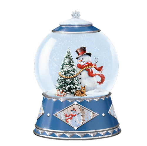 The Bradford Exchange A Snowy Wonderland Glitter Globe Hand-Cast Winter Scene with Musical 