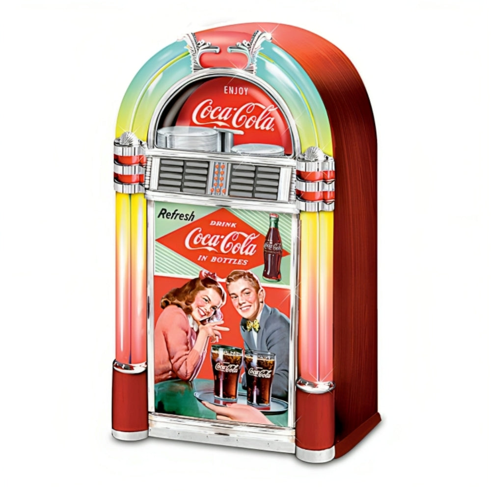 The Bradford Exchange COCA-COLA Color-Changing Jukebox Sculpture