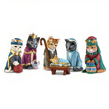 Load image into Gallery viewer, The Bradford Exchange King Yarn Issue #3 from The PURR-fect Christmas Pageant Nativity Cat Figurine Collection Handcrafted and Hand-painted 4.5-inches - RCE Global Solutions
