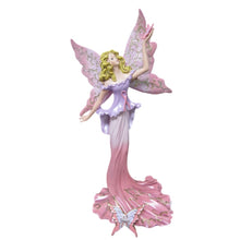 Load image into Gallery viewer, The Hamilton Collection Wishes For Faith Enchanting Butterfly Fairy Figurine for Breast Cancer Awareness 7.5-inches
