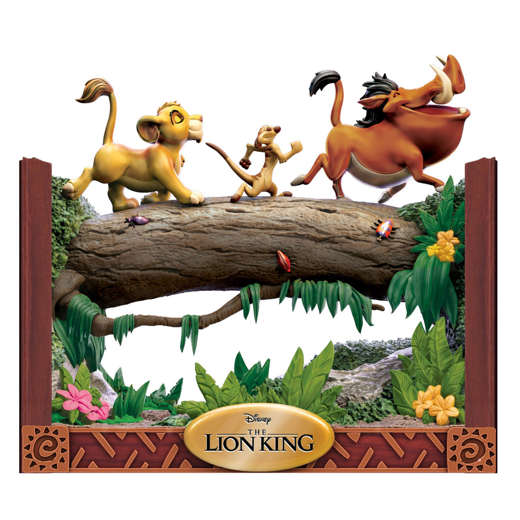 The Bradford Exchange Simba Timon and Pumba Issue #2 from Disney The Lion King 30th Anniversary Illuminated Bookend Collection Sculptural Movie Scenes 6.25-inches