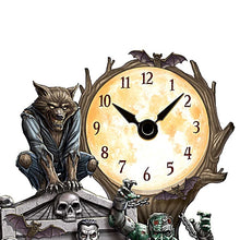 Load image into Gallery viewer, The Hamilton Collection Dave Aikins &quot;Haunted Clock Of Horrors&quot; Illuminated Table Clock 10-inches - RCE Global Solutions
