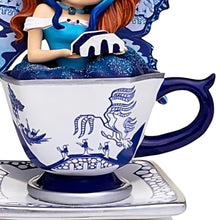 Load image into Gallery viewer, The Hamilton Collection Soothing And Peaceful Travels Blue Willow Romance Teacup Fairy Figurine Collection Handcrafted and Hand-Painted with Cobalt Blue and White Pattern Details Issue #3 by Jasmine Becket-Griffith 5-inches
