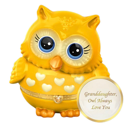 The Bradford Exchange Granddaughter, Owl Always Love You' Birthstone Music Box Collection Issue #12: November Heirloom Porcelain Music Box with 'You Are My Sunshine' Melody