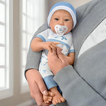 Load image into Gallery viewer, The Ashton-Drake Galleries New to The Crew Baby Doll, 17.5 Inch Collector&#39;s Edition, Silicone with Cloth Body, Michelle Fagen Design (Blue) - RCE Global Solutions

