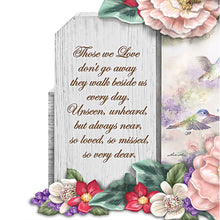 Load image into Gallery viewer, The Hamilton Collection A Love So Dear Hummingbird Remembrance Keepsake Sentiment with Colorful Wings Radiant Flowers Handcrafted &amp; Hand-painted Sculpture Artwork by Lena Liu 5-inches
