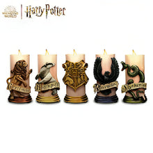 Load image into Gallery viewer, The Bradford Exchange Hogwarts HARRY POTTER™ HOGWARTS House Candle Collection Issue # 3 High-Relief Sculpted LED Flameless Candles with House Mascots and Colors Remote-Controlled Illumination Magic (Included with Issue One) 7&quot; H x 3.5&quot; D - RCE Global Solutions
