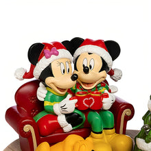 Load image into Gallery viewer, The Hamilton Collection Disney Mickey Mouse and Minnie Mouse You&#39;re All I Want for Christmas Figurine Festive LED-Lit Christmas Tree Handcrafted Christmas Decoration Featuring Disneys Pluto and Heartwarming Sentiment 5.5-inches - RCE Global Solutions
