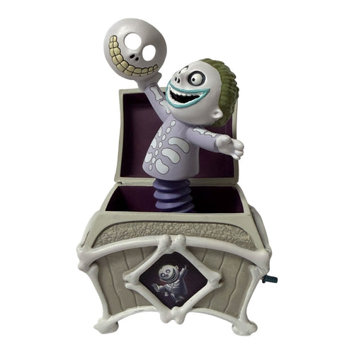 The Hamilton Collection Disney Tim Burton’s The Nightmare Before Christmas Jack Skellington "Barrel" In The Box Figurine Issue #6 Hand-Painted Resin Collectible 4.5-Inches