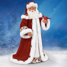 Load image into Gallery viewer, The Ashton-Drake Galleries Karen Vander Logt Winter Blessings Musical Santa Doll Handcrafted Hand Painted Holds Glittery Cardinal 23-inches - RCE Global Solutions
