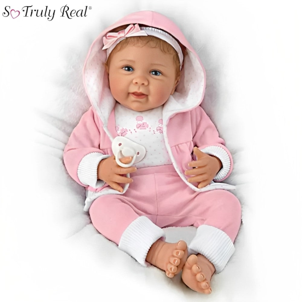 The Ashton - Drake Galleries I Sure Do Love Ewe Lifelike So Truly Real® Baby Girl Doll Magnetic Pacifier Weighted Fully Poseable with Soft RealTouch® Vinyl Skin by Doll Artist Linda Murray 19