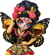 Load image into Gallery viewer, The Hamilton Collection Jasmine Becket-Griffith Spirit of The Blissful Joy Glow in The Dark Sugar Skull Decor 6&quot;-Inches
