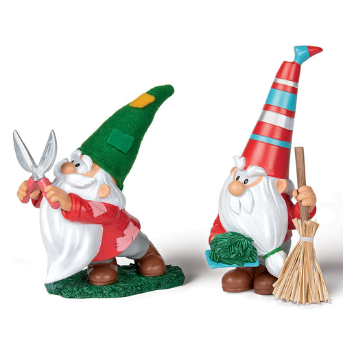 The Ashton-Drake Galleries Spring And Spruce Issue #2 from Christmas Tree Gnome Figure Collection Set of 2 Handcrafted and Hand-painted Decor 4-inches - RCE Global Solutions