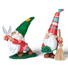 Load image into Gallery viewer, The Ashton-Drake Galleries The Christmas Tree Gnome Figure Collection Issue #2: Spring and Spruce Gnomes Handcrafted Resin Gnomes with Story Cards &amp; Fabric Accents 4-Inches
