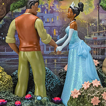 Load image into Gallery viewer, The Hamilton Collection Disney The Princess and the Frog 15th Anniversary Sculpture Artwork Display Collectible Handcrafted with Glow-in-the-Dark Accents by Thomas Kinkade 13.25-inches
