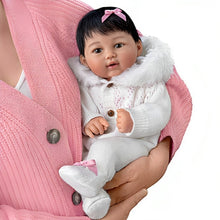 Load image into Gallery viewer, The Ashton-Drake Galleries Yuki, The Brightest Star Baby Doll So Truly Real® with Faux Fur-lined Hood RealTouch® Vinyl Skin Hand-rooted Hair, Poseable, Weighted Cloth Body by Ping Lau 19-inches - RCE Global Solutions
