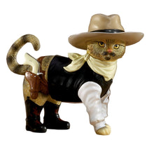 Load image into Gallery viewer, The Hamilton Collection Rebel With A Claws from Spurs &#39;N Fur Kitty Cowboys Figurine Collection Issue #4 Kitten Figurine 5.25-inches
