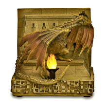 Load image into Gallery viewer, The Bradford Exchange Game of Thrones Viserion Bookend Light-Up Hand-Painted Dragon Sculpture Collectible Depicting Daenerys Targaryen’s Guardian Dragon Issue #1 5-inches
