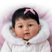 Load image into Gallery viewer, The Ashton-Drake Galleries Yuki, The Brightest Star Baby Doll So Truly Real® with Faux Fur-lined Hood RealTouch® Vinyl Skin Hand-rooted Hair, Poseable, Weighted Cloth Body by Ping Lau 19-inches - RCE Global Solutions
