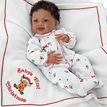 Load image into Gallery viewer, The Ashton-Drake Galleries So Truly Real® Baby’s First Christmas Collectible Doll with RealTouch® Skin and Hand-Rooted Hair by Master Doll Artist Waltraud Hanl 19-inches - RCE Global Solutions
