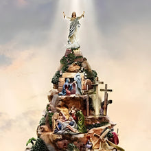 Load image into Gallery viewer, The Bradford Exchange Thomas Kinkade Faith Mountain The Story Of Christ Illuminated 3D Masterpiece Tabletop Sculpture Celebrates The Story of Easter In 13 Scenes And 45 Sculpted Figures 15&quot;-Inches - RCE Global Solutions
