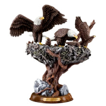 Load image into Gallery viewer, The Bradford Exchange Bald Eagle Sculpture Protectors of the Nest Collection Issue #3: Sovereign Flight Hand-Painted American Eagle Collectible in Artist’s Resin 10-inches
