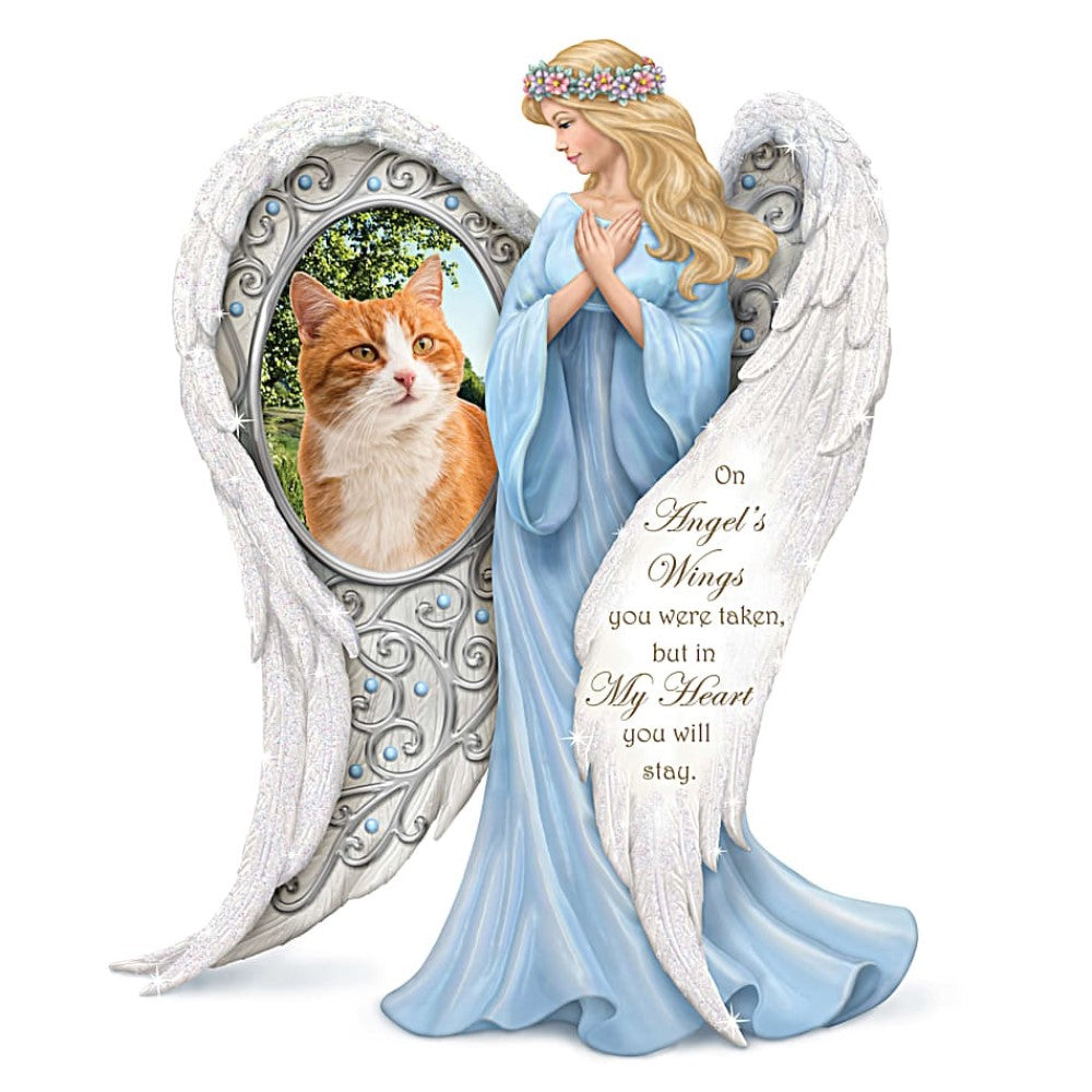 The Hamilton Collection Angel of Remembrance Figurine A Beautiful Tribute to Your Cherished Pets Eternal Love and Happiness by Blake Jensen 12