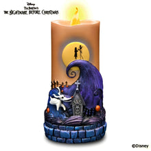 Load image into Gallery viewer, The Bradford Exchange Disney The Nightmare Before Christmas Candle Collection Issue #2 Spiral Hill LED Flameless Candle with Sculpted Details 7-inches
