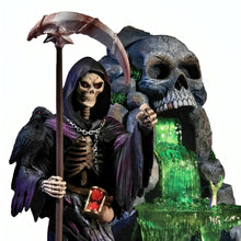 Load image into Gallery viewer, The Bradford Exchange Tales of Terror Sculpture Collection River of Souls Grim Reaper Figurine with Handcrafted Horror Details Ghoulish Green Light and Crystalline Soul Stream 9-inches - RCE Global Solutions
