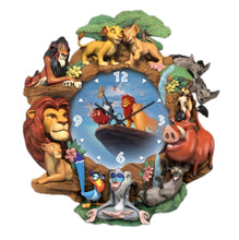 Load image into Gallery viewer, The Bradford Exchange Disney The Lion King 30th Anniversary Wall Clock Handcrafted &amp; Hand Painted with 12 Sculpted Characters Dimensional Movie Scene Art 12.5-inches - RCE Global Solutions
