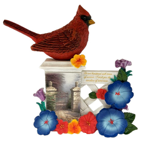 The Hamilton Collection A Love To Heal All Wounds Cardinal Figurine Handcrafted Sculpted Keepsake with Sentiment and Glitter Accents A Heartwarming Tribute to Cherish Memories from Our Love Is Eternal Collection Issue #5 by Thomas Kinkade 5-inches - RCE Global Solutions