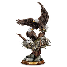 Load image into Gallery viewer, The Bradford Exchange American Bald Eagle Figurine Sculpture Protectors of The Nest Collection Handcrafted 10&quot;-Inches - RCE Global Solutions
