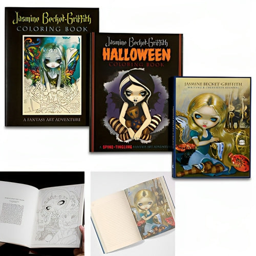 The Hamilton Collection 3-Pack JBG Fantasy Art Coloring Book Set by Jasmine Becket-Griffith
