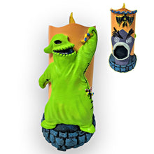 Load image into Gallery viewer, The Bradford Exchange Disney The Nightmare Before Christmas Candle Collection Issue #7 "Oogie" LED Flameless Candle with Sculpted Details 7-inches
