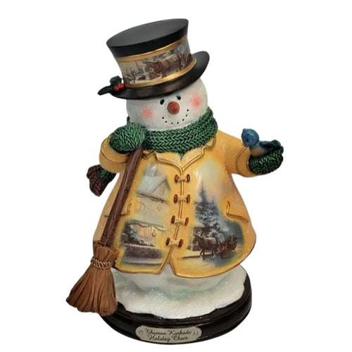 The Bradford Exchange “Holiday Cheer” Winter Wonderland Snowman Heirloom Classics Snowman Collection Issue #9 Christmas Decoration Figurine by Thomas Kinkade 7-Inches