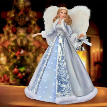 Load image into Gallery viewer, The Ashton-Drake Galleries Carol of the Bells Angel Portrait Doll with Glowing Skirt Plays Carol of the Bells Song Poseable with Feathered Wings Silver Bells and Holiday Gown Christmas Collectible Doll 24-inches - RCE Global Solutions
