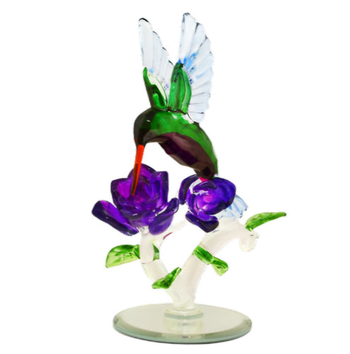 The Bradford Exchange Garden Treasures of Sparkling Elegance Figurine Collection Beautiful Miracles of Nature Issue #6 Hummingbirds Crystal Figurine 6-Inches - RCE Global Solutions