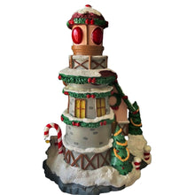 Load image into Gallery viewer, The Bradford Exchange Rudolph The Red-Nosed Reindeer Village Collection Issue #61 Lighthouse Christmas Village Display Illuminated Lighted Holiday Decor Hand Painted Sculpture 8.75-Inches
