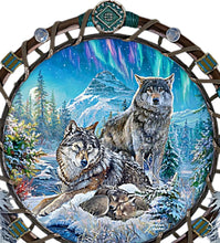 Load image into Gallery viewer, The Bradford Exchange Spirit Of Family Wall Decor Art Dreamcatchers With Fiber Optic Lights Beautifully Adorned with Real Feathers by Abraham Hunter 12.5-inches - RCE Global Solutions
