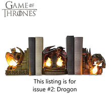 Load image into Gallery viewer, The Bradford Exchange Drogon Game of Thrones Issue #2 Dragon Bookend Collection with LED Lighting 5&quot;-Inches
